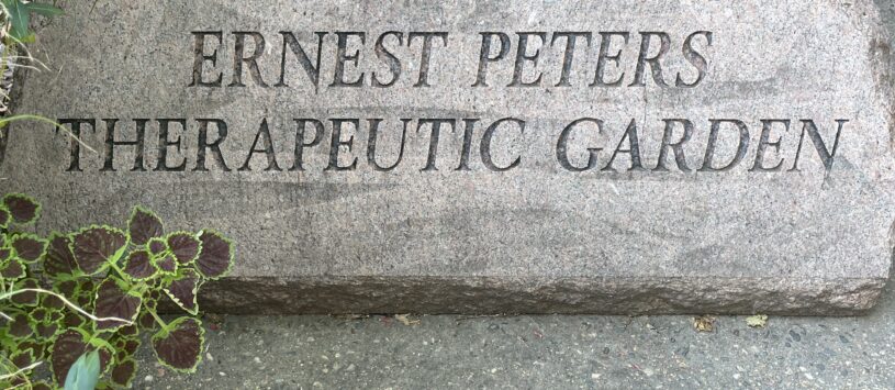 Ernest Peters Therapeutic Garden stone.